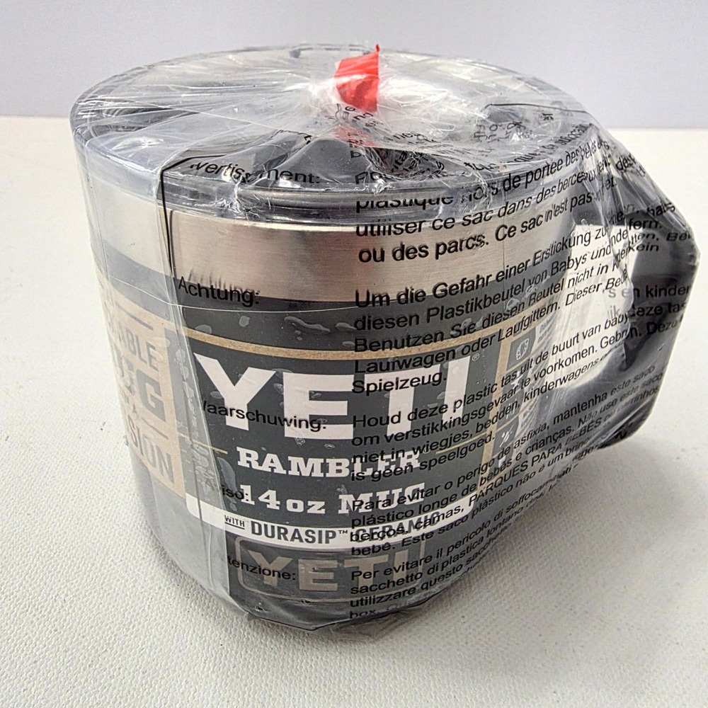 YETI Rambler Mug Unisex 14oz Black Ceramic Lined Stackable Insulated Travel Cup